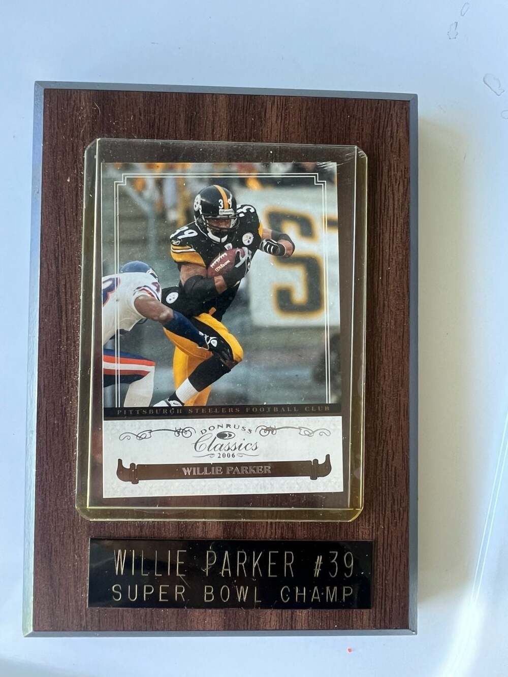 Willie Parker Pittsburgh Steelers Donruss Classics Football Plaque